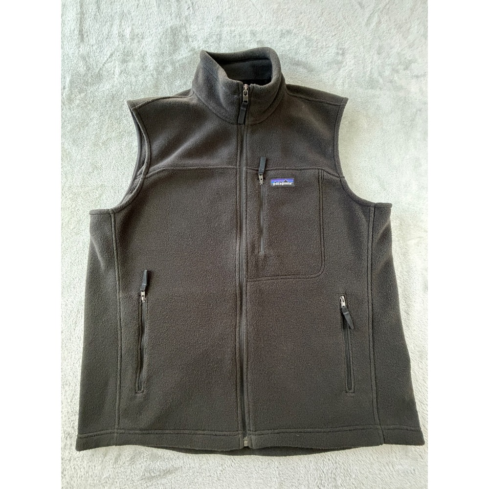 Patagonia Synchilla Fleece Vest Mens L Gray Full Zip STY23010 Outdoor Layer